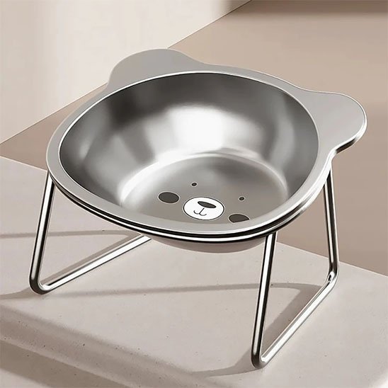Elevated Stainless Steel Cat Bowl - Image 4