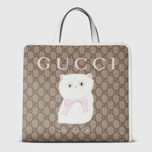 Children's printed GG tote bag
